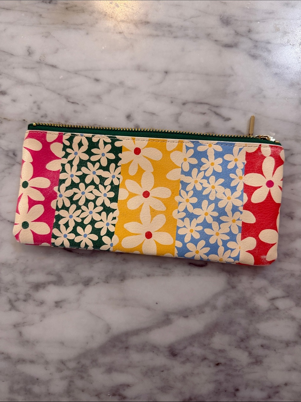 Bando Floral Stripe Zip Pouch - Multicolor